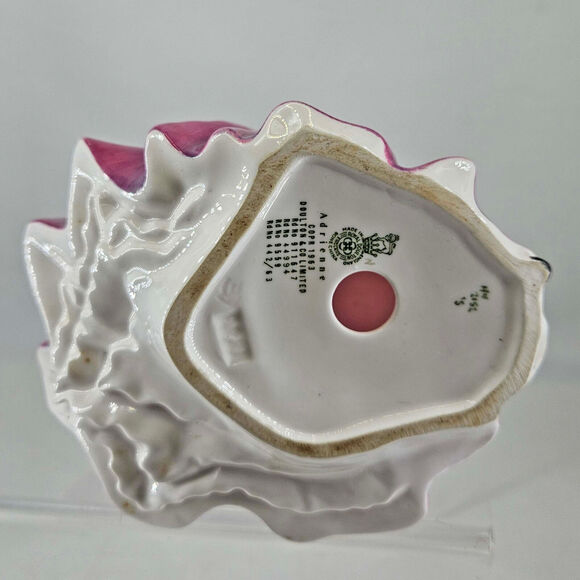 Vintage Royal Doulton Adrienne Bone China pink purple dress Figurine 8" 1963 - Picture 5 of 6